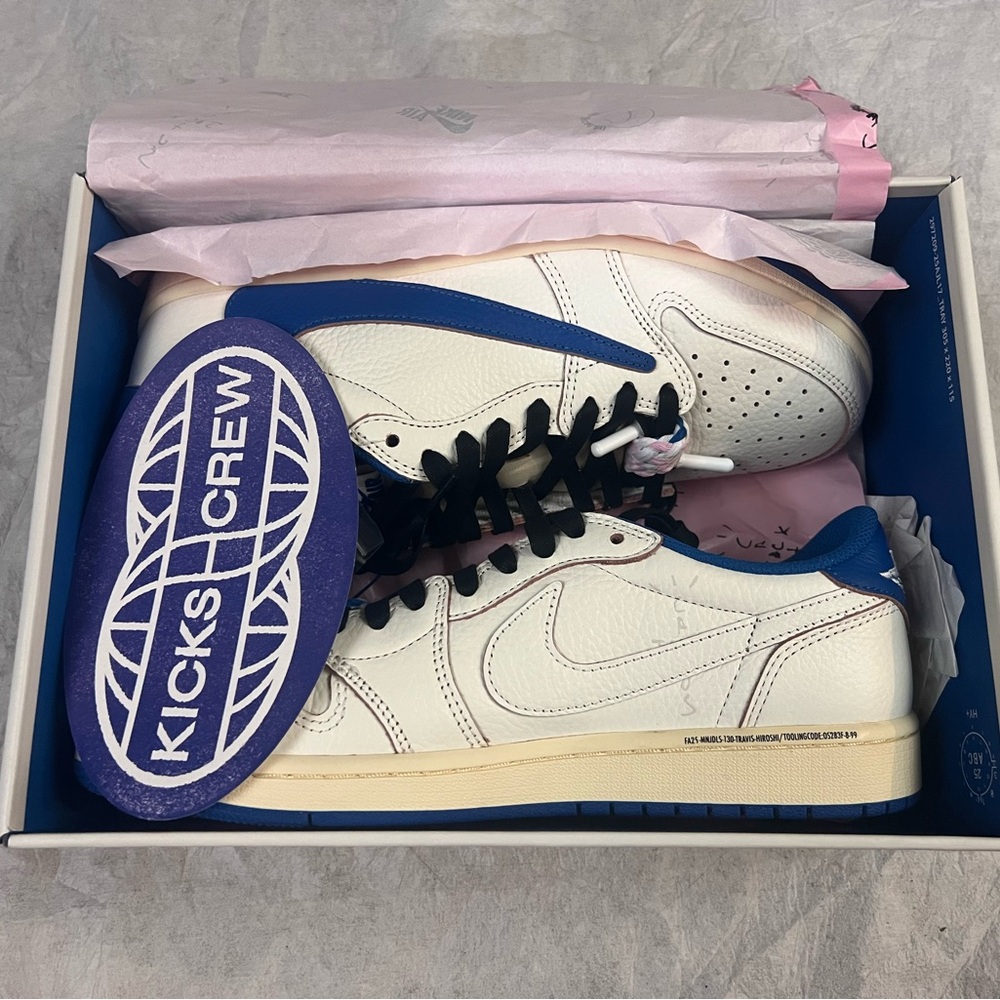 Jordan 1 Retro Low OG SP Fragment x Travis Scott (Sail/blue) - Picture 2 of 15